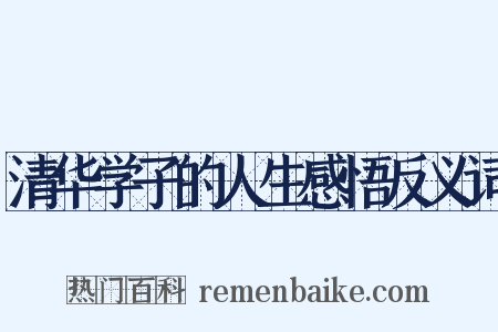 清华学子的人生感悟反义词是什么意思的图片